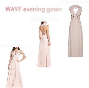 WAYF lace up evening gown